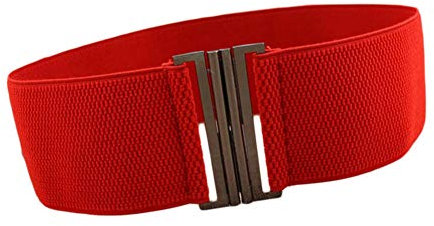 Oyccen Damen Elastische Taillengürtel Breites Kleid Gürtel Dehnbar Bund mit Metallschnalle