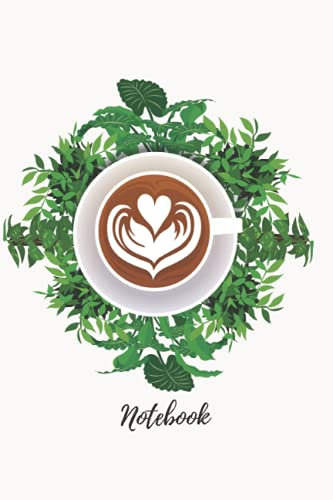 Latte Notebook: Plant and coffee lover notebook: 100 Pages of Line Paper