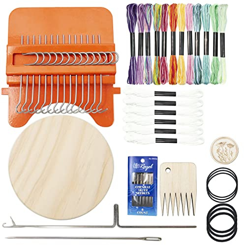 zalati Speedweve Mini-Webstuhl-Set, 14 Haken, schnell für Jeans, Kleidung, Socken, Reparatur, DIY, kunstvolle Muster