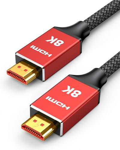 Capshi Cavo HDMI 2.1 da 3 m, 8K, 4K a 120 Hz, cavo ad alta velocità da 48 Gbps per PS5/4, TV, console di gioco, monitor, 8K a 60Hz, 2K a 240Hz, 144Hz, supporto HDR, eARC, DTS: X, HDCP 2.2 e 2.3