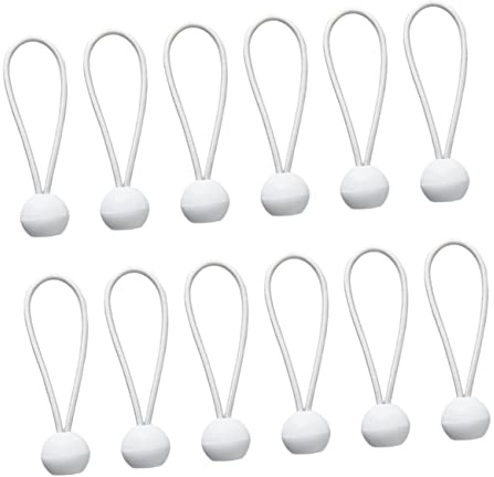 Housoutil 50 Stück Kugel Bungee Seile Elastisches Seil mit Kunststoffkugel Hochbelastbar und Tragbar für Zeltbefestigung im Outdoor Bereich