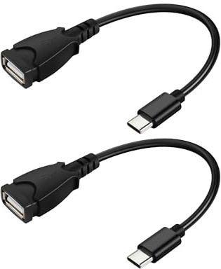 PNGKNYOCN Adattatore da USB C a USB A, 2 pacchetti 5V 5A USB Type-C Maschio a USB 2.0 Femmina Cavo di carica per la ricarica di computer portatili, tablet e telefoni cellulari (15CM)