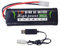 1PCS 7.2V 5000mAh NiMH Battery + KET-2P Plug + USB Charger for RC Truggy Buggy High Power Tiangong Connector for RC Car Trucks