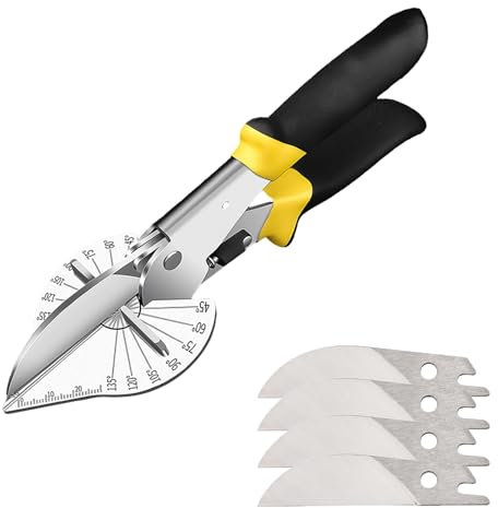 Forbici da taglio angolari Sqxaldm, forbici multiangolari precise, forbici professionali da taglio, regolabili a 45-135 gradi per tagli precisi di strisce decorative, canaline per cavi, gomma e legno