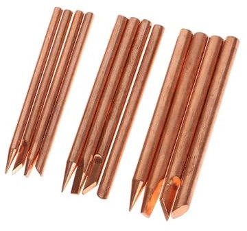 OXGQDTDQ 4 stücke Externe Wärme Lötkolben Spitze BCDK Reinem Kupfer Solder Kopf 30 W 40 W 60 W Ersatz Spitze schweißer Reparatur Werkzeuge cuicui(A1)