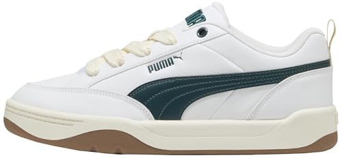 PUMA Unisex Park Lifestyle Sneaker, Puma vit grön terräng, 42.5 EU