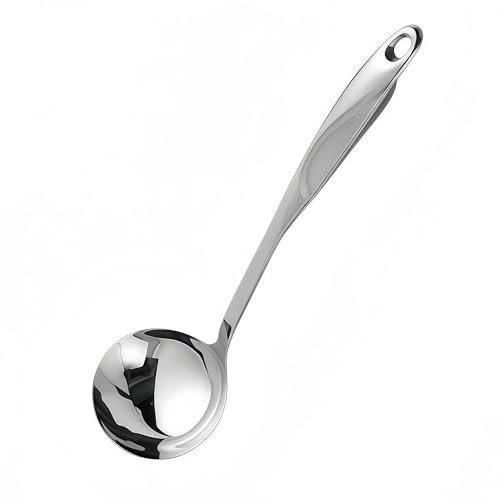 IMEEA 13.4-Inch Soup Ladle Kitchen Ladle SUS304 Stainless Steel Serving Ladle with Long Handle for Cooking Soup Sauce Stew