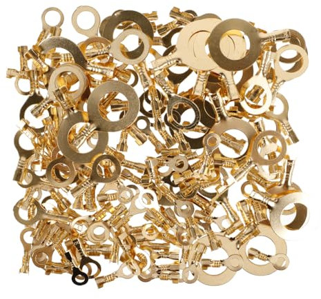 HOMOCONO Wire Terminals Gauge Battery Terminal Connectors Ring for Wire Crimping
