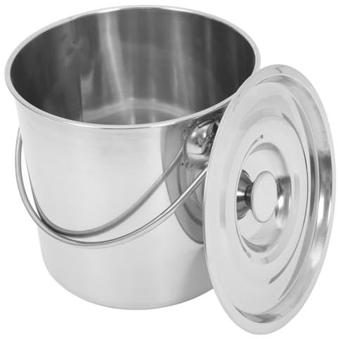 COLLBATH Milcheimer Aus Mit Schutzdeckel Flacher Eimer Für Haustiere Geräumiges Design Ergonomischer Griff Vielseitige Funktionalität Für Flüssigkeiten Und Getreide