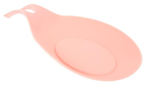 Repose-cuillère en Silicone Rose, Tapis Anti-chaleur Flexible | Cuisine et Restaurant, Compatible Lave-vaisselle, Support Stable pour Cuillère et Spatule