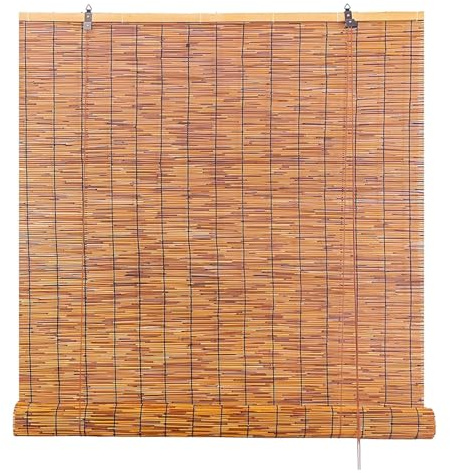 Tende a rullo in bambù naturale, filtranti la luce, per esterni, verande, balconi e cortili, disponibili in misure da 80 a 130 cm, perfette per la privacy e il controllo del sole
