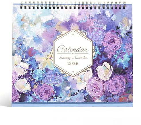 Calendario Anual 2026, Family Calendar, Calendario de Enero a Diciembre de 2026, Planificador Mensual Flip Con Planificador Mensual, Ideal Para Oficina y Hogar