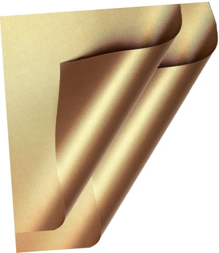 HEMOTON 2 pièces Tapis de Cuisson Grill Antiadhésif Réutilisable de Résistant Haute Température Dorées pour Barbecue et Four Protège Aliments et Facilite Nettoyage