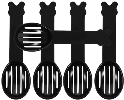 Outanaya Cucharas Coladoras para Baño de Hámster 5 Piezas, Pala de Arena para Animales Pequeños Colador Práctico, Material Duradero, Superficie Lisa, Limpieza Fácil, Color Color Aleatorio