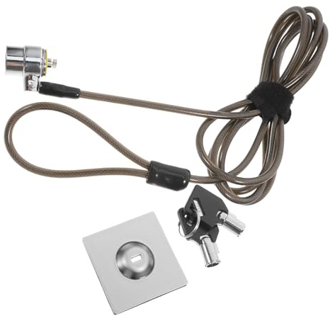 OSALADI Candado para Portátil de Cable de Acero Inoxidable de 1.9 Metros, Aleación de Zinc Resistente y Diseño Antirrobo para Oficina y Dormitorio