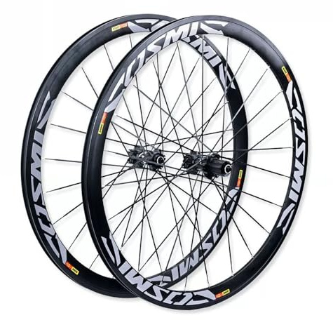 23-35C Clincher Hjul 700C Aluminium Hjulset För Landsvägscykel 36/54T Ratchet, Skivbroms 40mm Dubbelvägg Fälg 100/135mm QR, 7/8/9/10/11/12 Speed ​​Cassette, F/V(54T Ratchet)
