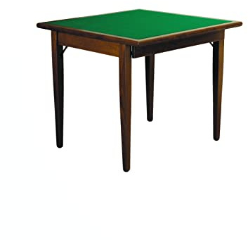 Karn, Table de Jeu Pliante Poker 90x90, Extra Robuste, hêtre Massif Peint, Pieds pliants, fabriquée à la Main en Italie, by Del Fabbro