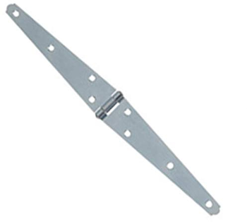 6 Strap Hinge Light Duty Zinc Plated Steel with Holes Pair (2pcs)
