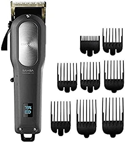 Cecotec CortapelosBamba PrecisionCare Pro Clipper Titanium Go. Batería de litio, Cuchillas de Acero Inoxidable, Autonomía hasta 2 horas, 8 Peines, Ajuste de precisión, Uso con y sin cable
