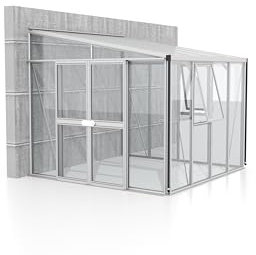Vitavia Aluminium-Gewächshaus Athena 7000 ESG/HKP mit Dachfenster, Grau