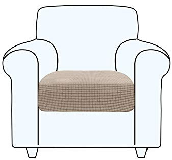 TAOCOCO Rutschfester Sofa Sitzkissenbezug, Elastische Sofakissenbezüge, Dehnbar, Waschbar, Für Sofa Sitz und Rückenkissen (1 Sitzer, Sand)