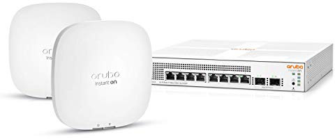 Aruba Instant On 1930 8-Port PoE Smart Switch (JL681A#ABA) Bundled with (2X) AP22 Wi-Fi 6 Wireless Access Points (R4WO1A)