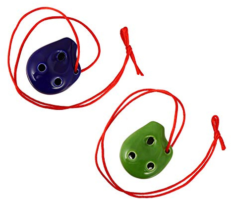 EXCEART 2stücke Keramik Ocarina Flöte c Mit Musiknoten Mini Ocarina Für Anfänger Und Musikliebhaber Für Touristen