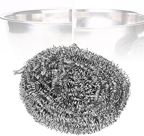 Edelstahl-Scheuerschwamm, Stahlwolle-Scheuer Voller Zähigkeit Küchen-Scheuerschwamm Zum Reinigen von Töpfen Pfannen Platten Fliesen Backöfen Spülen Duschen
