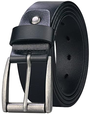 maikun Black Full Grain Leather Belts for Men For Jeans | Color Black and Brown