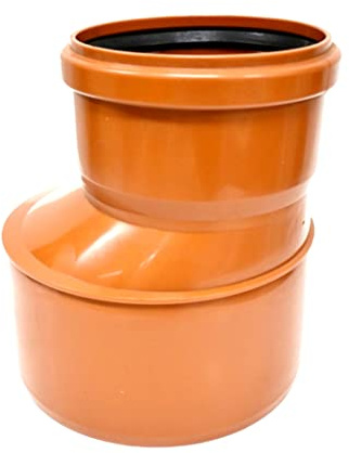 SP KG Reduzierung DN110-DN400 (DN315 auf DN160) - Metall, Rohrreduzierer, Aussenbereich, Abwasser- und Unterflurleitungen - Orange / Braun, 1 Stück