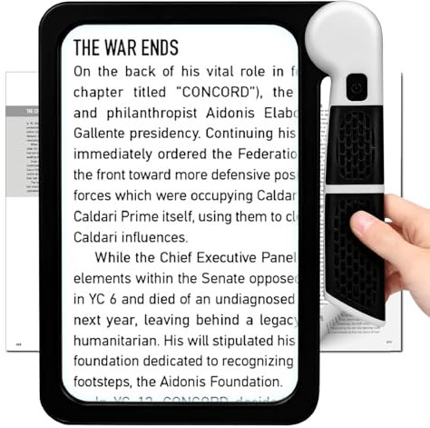 Lupe Mit Licht - 3X Leichte Leselupe für Senioren Groß, 3 Dimmmodi 48 LED für Kinder, Kunststoff Handy für Lesen, Sehschwäche, Münzen, Briefmarken