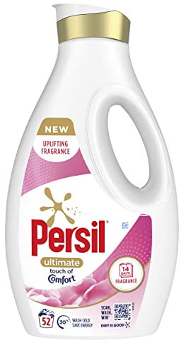 Persil Ultimate Touch of Comfort Washing Liquid Detergent laundry smelling fragrant and clean for longer for 14 days of uplifting fragrance 52 Washes 1.404 L