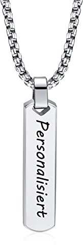 TempBeau Halskette Herren Schwarz Paar Anhänger Möbius Halskette Edelstahl mit 60cm Ketten Schwarz Silber Schmuck Geschenk für Paare Männer Junge Teenager Papa Sohn