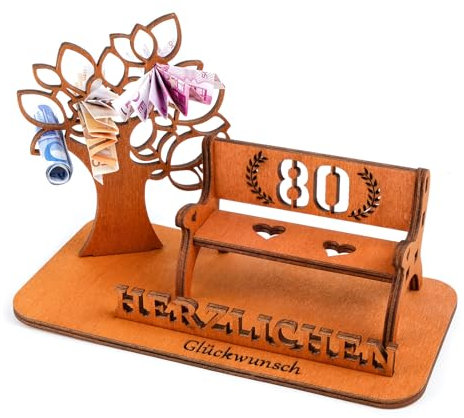 I LOVE MOM Madera Libro de Visitas, Decorativas Números de Madera,Tarjeta Felicitacion 80 Años Regalos para Visitas de Fiesta Boda Cumpleaños,DIY Sillas Árboles Decoración Numéric