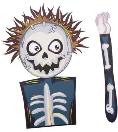 Didiseaon Waterproof Halloween Rear Window Wiper Sticker Skull Mask Car Decal Sturdy Material Festive Car Decoration Moving Hand Design