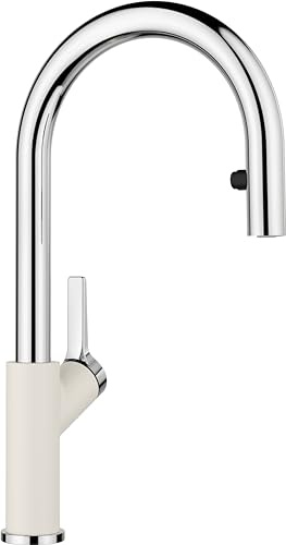 BLANCO CARENA-S Vario | Küchenarmatur | Mit herausziehbarem Schlauch | [11x24x41,3 cm] | Wechsel von Klarstrahl in Brausestrahl | Wasserqualität & wassersparend | Hochdruck