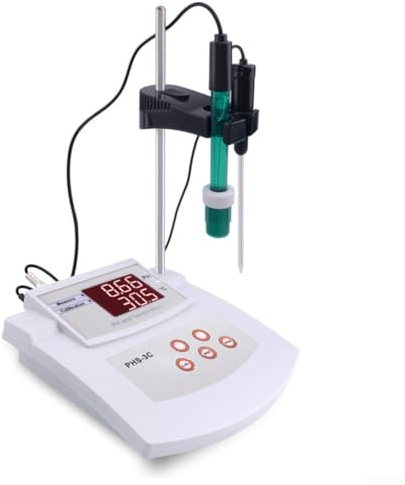 Wasserqualitäts-Detektor, PHS-3C Multi-Parameter pH-Messgerät, 2-in-1 digitales LED-Desktop-Säure-Messgerät, automatische Kalibrierung, pH-Wert 0,00–14,00 PH(-EU)