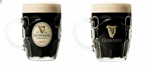 LORD'S ROCKS Guinness 20oz Beer Glasses Twin Pack Tankards Compatible | Certified Official Merchandise | Ideal gift for Beer Lovers