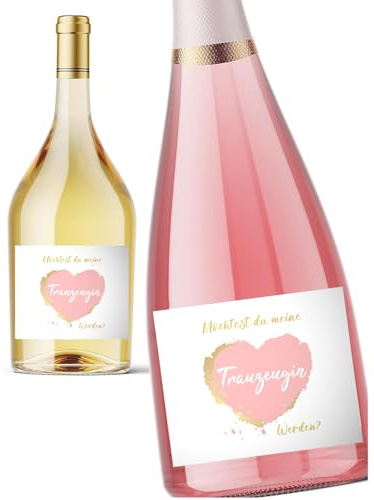 2 x Flaschenetikett Trauzeugin, Geschenk Trauzeugin, Willst du mein Trauzeugin sein? Hochzeit, Hochzeitskarte, Trauzeugin fragen, Geschenke für Trauzeugin, Weinetikett, Hochzeitsankündigung Trauzeugin