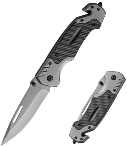 MIMEMY Outdoor Messer Knife,Klappmesser Jagdmesser Taschenmesser Werkzeuge für Camping Wandern,Weihnachtstag Männer Geschenke