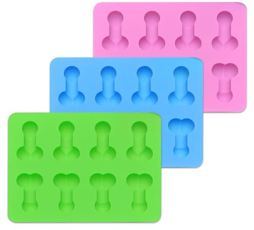3 Stück Große Eiswürfelform Silikon Mini Lustige Kreative Backform Würfel | Seifenformen Kuchenform wiederverwendbar, Neuheit Tray Silicone, Whisky Schokolade Eis, kreativ formbar, robust