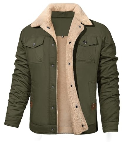 Svanco Giacche Invernale Uomo Giacca Con Risvolto Da Uomini Giacche Foderata In Pile Giacca Cargo Militare Aderente Calda 5 Tasche Giacche Da Combattimento Giacca A Vento Spessa Giacche Termica