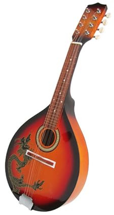 Erwachsene Mandoline-Instrument Diskant-Mandoline Rundloch-Mandoline Achtsaitige Mandoline Farbverlauf Gelb