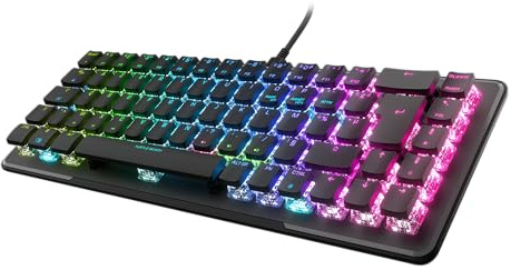 Turtle Beach Vulcan II Mini 65% Optical Gaming Keyboard with Customizable RGB Illumination, Button Duplication Technology, Aluminum Plate - Black
