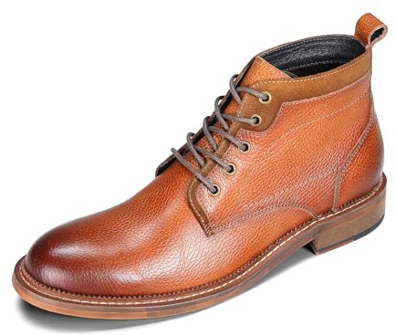 Allthemen Herr Brogue finskor formella Derby ankelstövlar snörning affärsskor Oxford skor höga toppskor, Brun, 40.5 EU