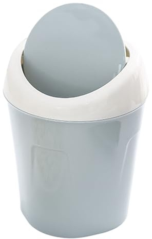 Mini Bote de Basura, Pequeño Bote de Basura, Mesa Pequeña, Cesto de Basura Cubierto de Plástico, Pequeño Contenedor de Basura para Encimera, Bote de Basura para Baño, Oficina,