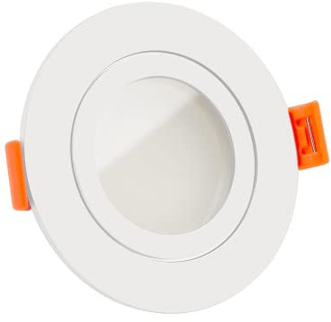luxvenum Smart Home LED Einbaustrahler IP44 24V 6W - 1x dimmbare LED Deckenleuchte flach nur 25mm, 120° Abstrahlwinkel, 90 CRI, Deckenspots für Badezimmer, Außenbereiche, Farbe Weiß, 3000K