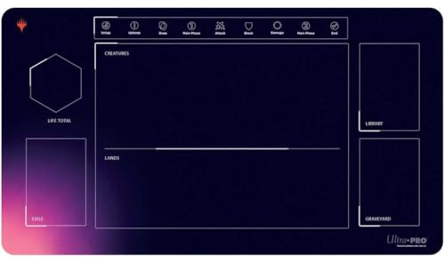Ultra Pro Foundations Spielmatte für 1 Spieler lernen für Magic: The Gathering - Offiziell lizenziert, mit Anleitungen, rutschfest, für MTG, Pokémon TCG, Yugioh, ab 84 Jahren, 61 cm x 34,3 cm
