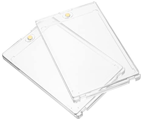 CORHAD Sportkartenhalter 2 Stück Magnetische Kartenschutzhüllen Für Baseball Hochtransparentes Acrylgehäuse