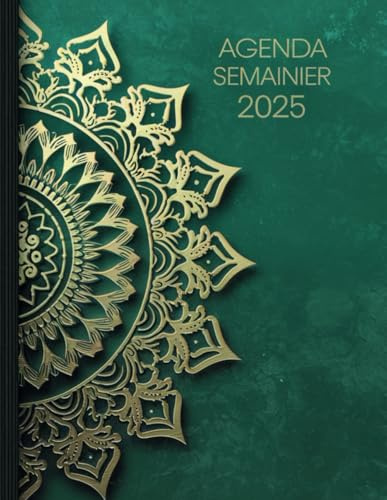Agenda 2025 Vertical Semainier: Joli Planificateur 2 Pages par Semaine . 12 Mois de janvier à décembre, Grand format A4